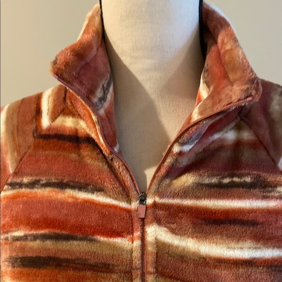 Eddie Bauer Multi Color Striped Half Zip Women's Fleece Pullover Size Sm… - Picture 2 of 9